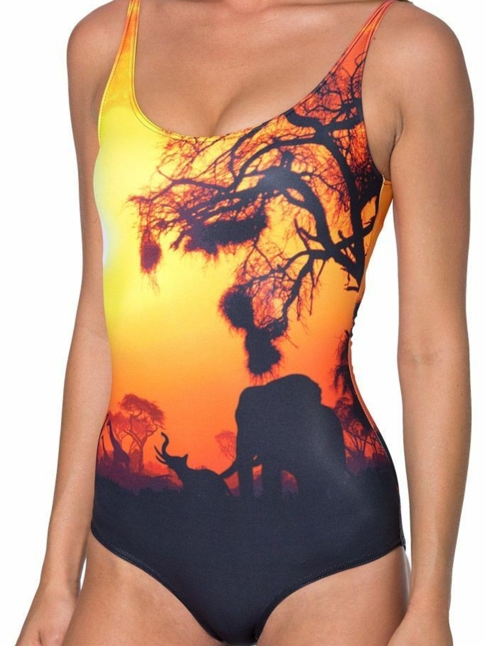 Large BlackMilk Clothing Safari Swimsuit MUSEUM RARE!